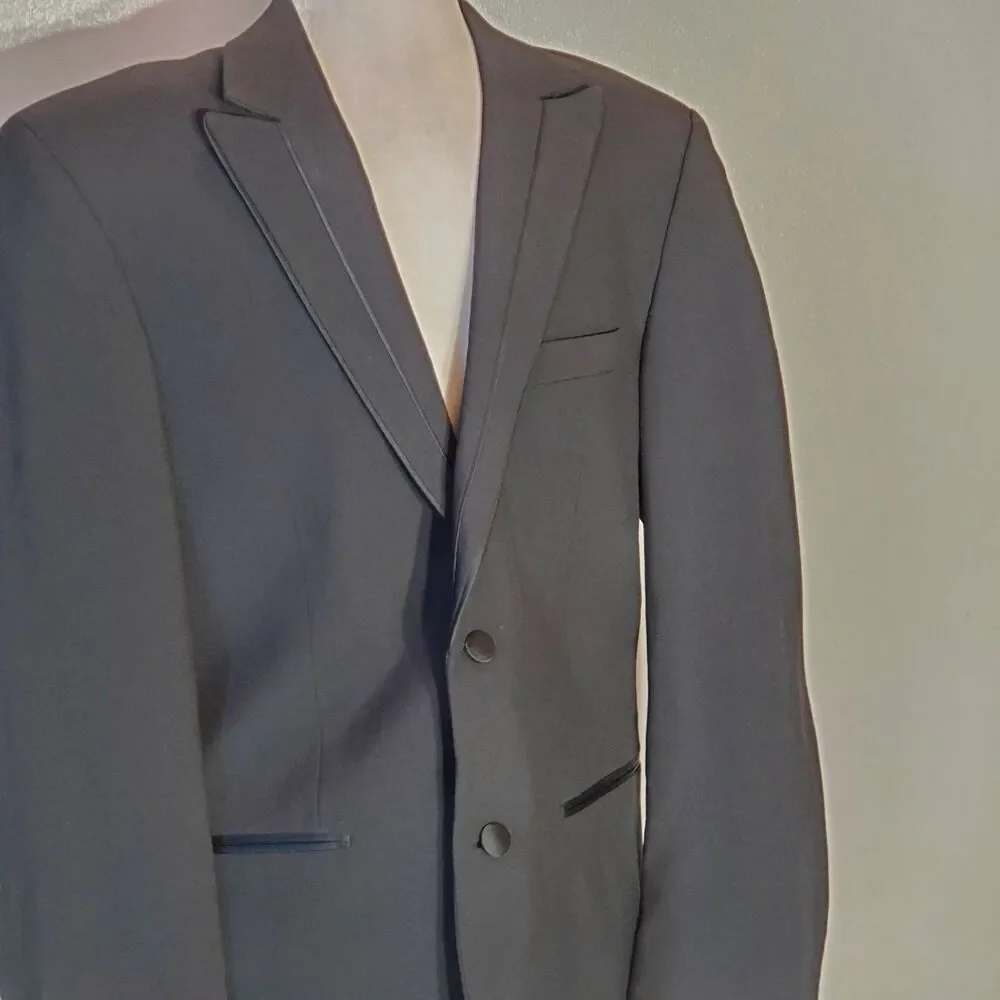 PERRY ELLIS GENO'S WOOL BLAZER BLACK LONG SLEEVE SIZE 35R